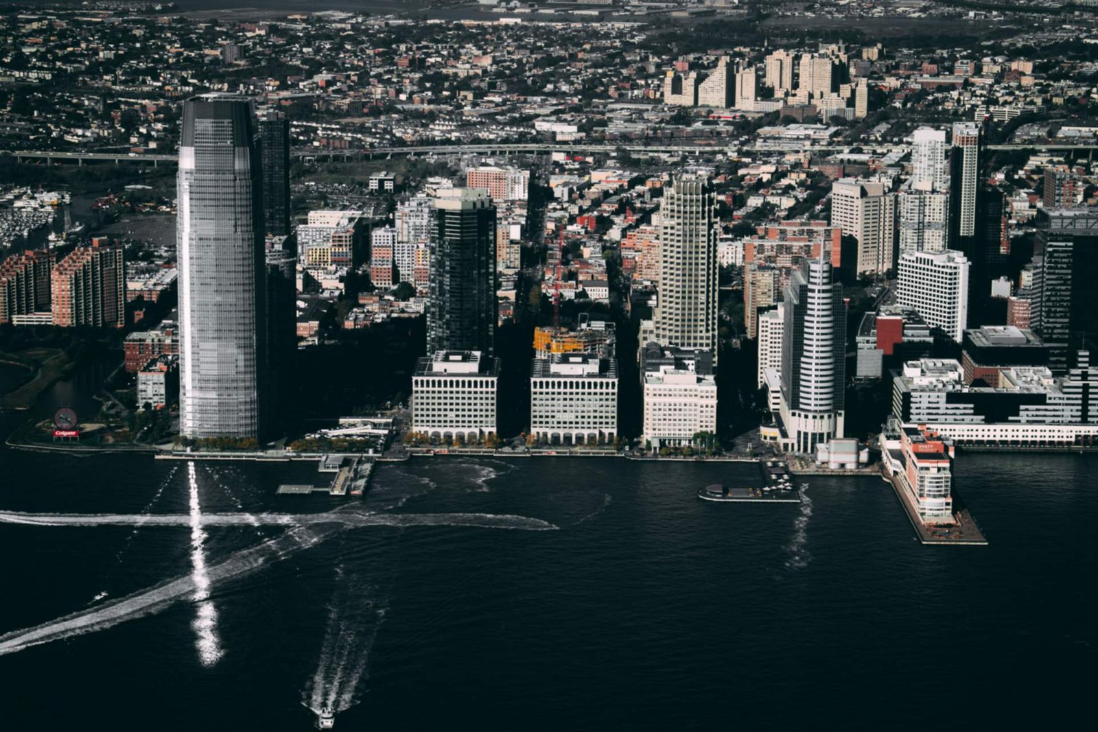 Jersey City skyline on the Hudson River, New Jersey commercial property insurance