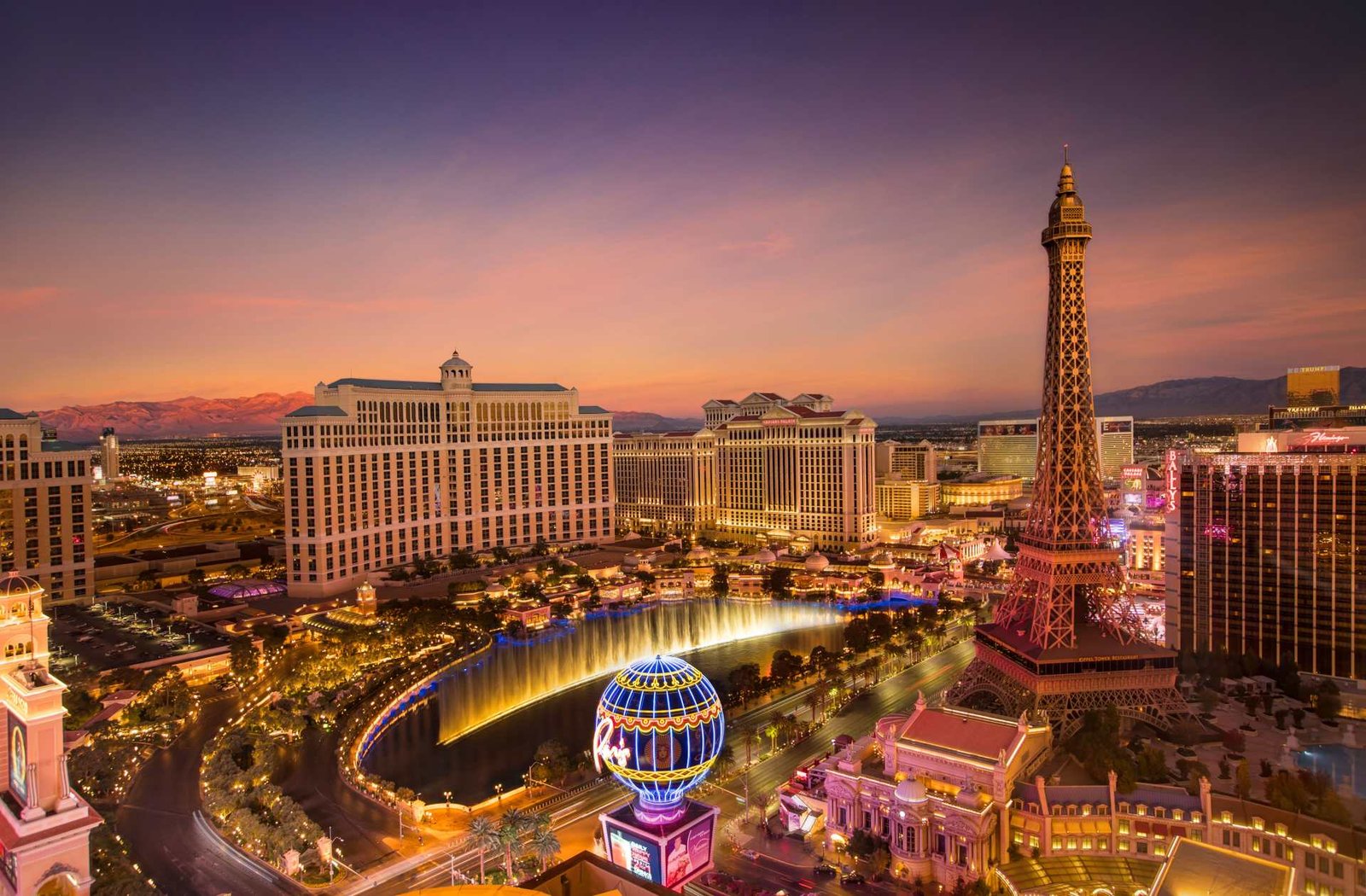 Las Vegas Strip at sunset, Nevada commercial property insurance