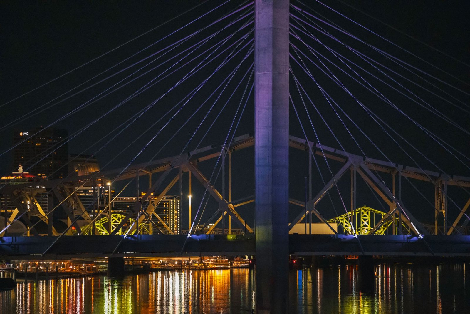Ohio River bridge at night, Louisville, Kentucky commercial property insurance