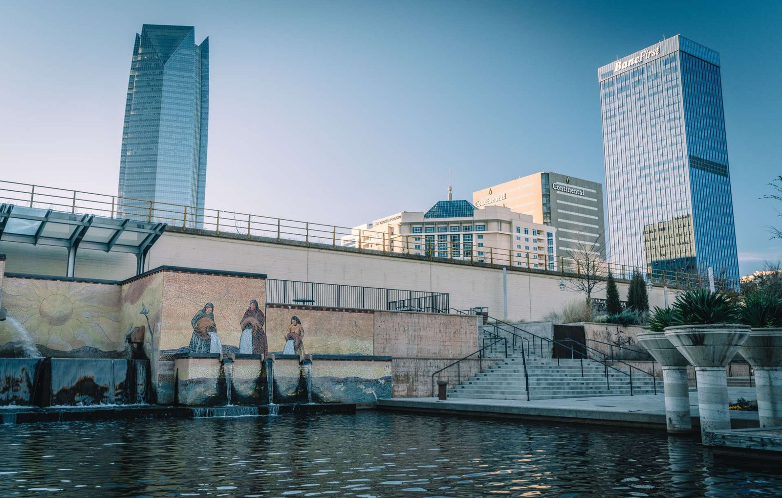 Oklahoma City skyline from the Bricktown Canal, Oklahoma commercial property insurance