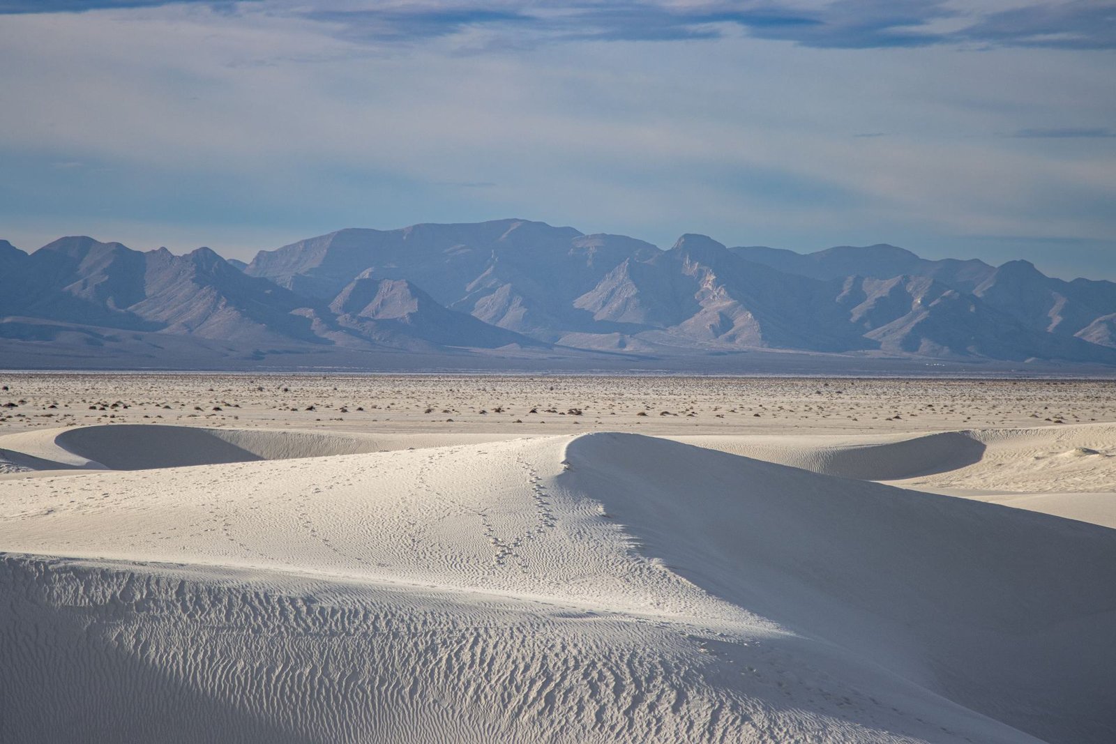 White Sands dunes below the mountains, New Mexico commercial property insurance